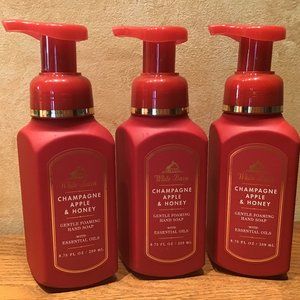 NEW Bath & Body Works Champagne Apple & Honey Foaming Hand Soaps - Set of 3